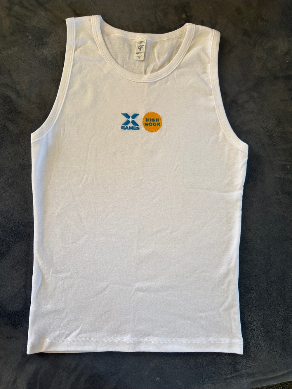 XGames & High Noon | Los Angeles Apparel White Tank Top| Size XL (Fits M/L)